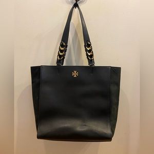Tory Burch Black Leather Carter Tote